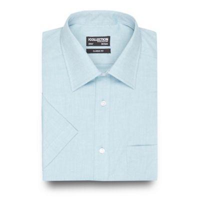 The Collection Big and tall turquoise textured short sleeved shirt
